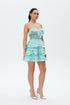 SHINY FRILL DETAILED LACE MINI DRESS